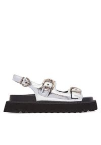 Pinko - PINKO Sandały Kate 03 SD0293 P049 Srebrny. Kolor: srebrny. Materiał: skóra