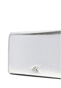 Calvin Klein Torebka Ck Metallic Wallet On Chain LV04F3320G Srebrny. Kolor: srebrny. Materiał: skórzane #2