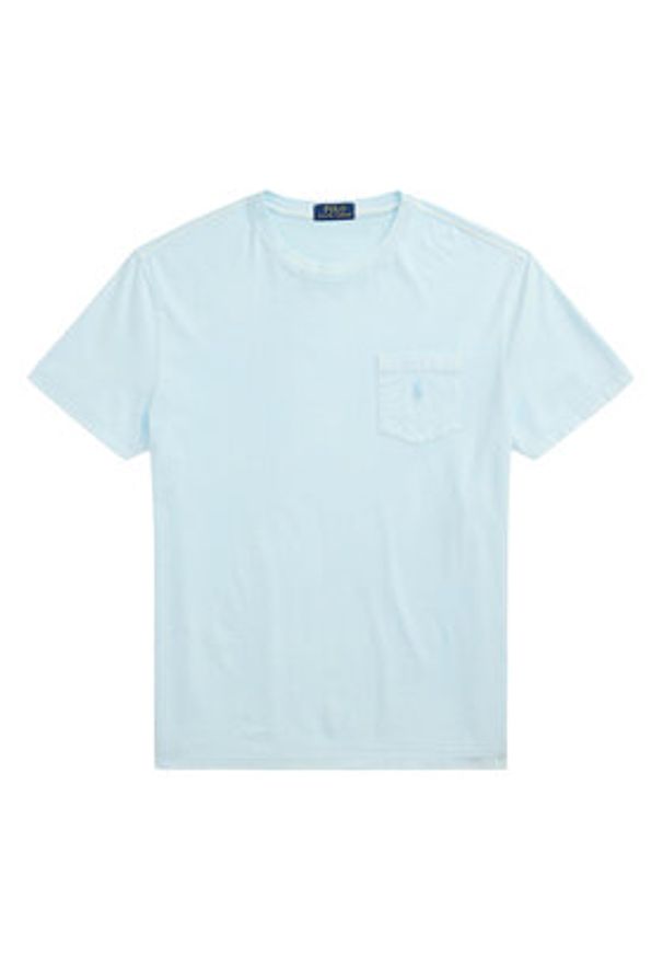 Polo Ralph Lauren T-Shirt 710969628002 Błękitny Custom Slim Fit. Typ kołnierza: polo. Kolor: niebieski. Materiał: bawełna