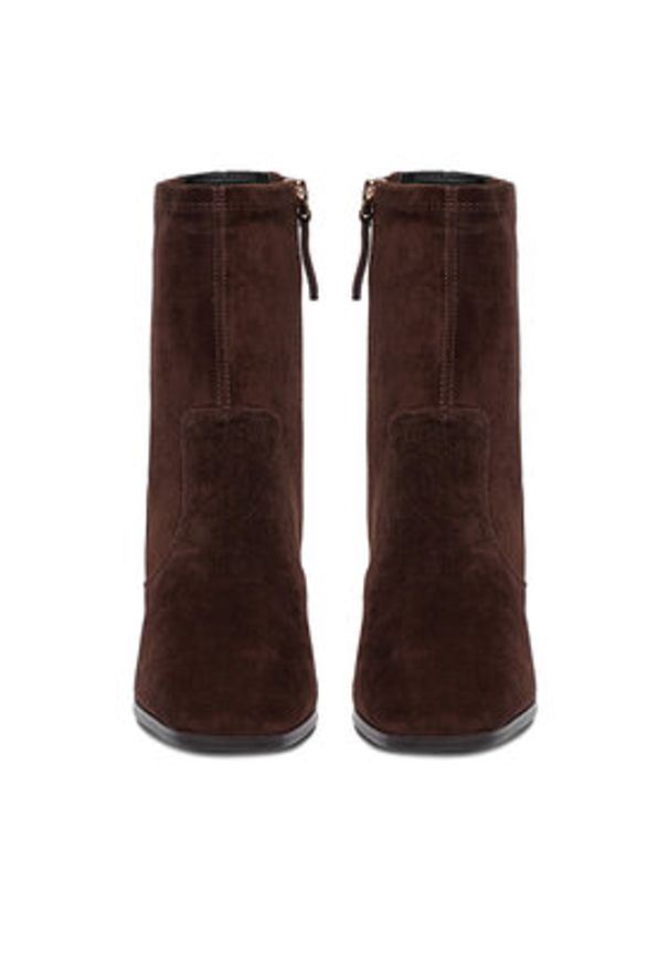 Gino Rossi Botki EO-TINA-1746 Brązowy. Kolor: brązowy. Materiał: zamsz, skóra