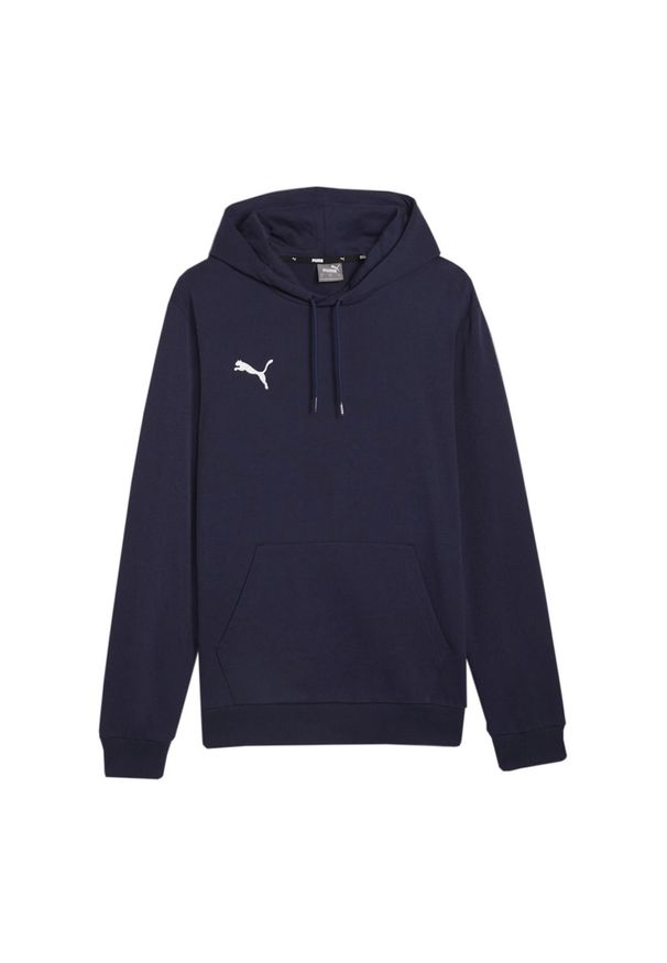 Puma - Męska Bluza Z Kapturem Team Goal Casual. Typ kołnierza: kaptur. Kolor: niebieski