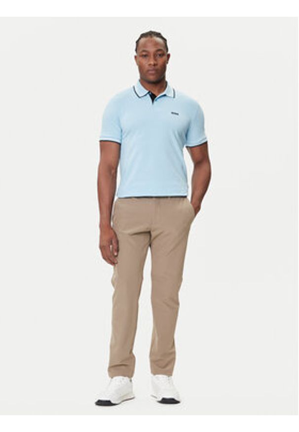 BOSS Polo Paul 50506193 Błękitny Slim Fit. Typ kołnierza: polo. Kolor: niebieski. Materiał: bawełna