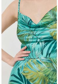 Guess sukienka kolor turkusowy maxi prosta. Okazja: na co dzień. Kolor: turkusowy. Długość rękawa: na ramiączkach. Typ sukienki: proste. Styl: casual. Długość: maxi #5