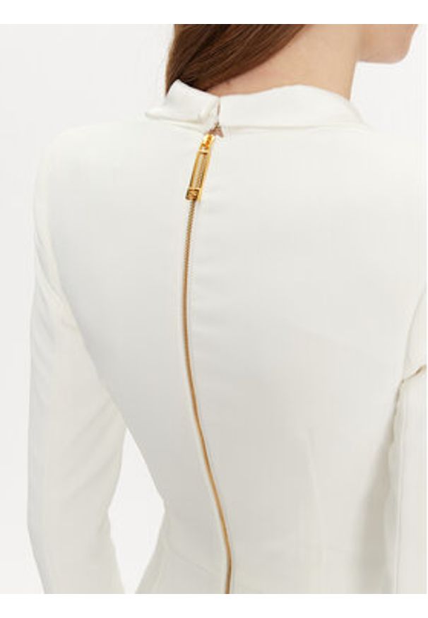 Elisabetta Franchi Sukienka koktajlowa AB-709-51E2-V550 Biały Regular Fit. Kolor: biały. Materiał: syntetyk. Styl: wizytowy