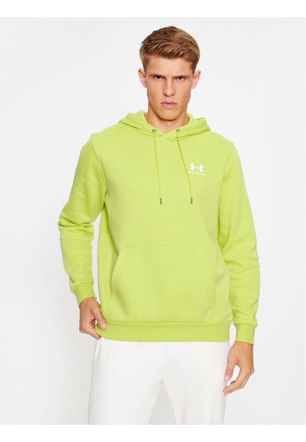 Under Armour Bluza Ua Essential Fleece Hoodie 1373880 Żółty Loose Fit. Kolor: żółty. Materiał: bawełna