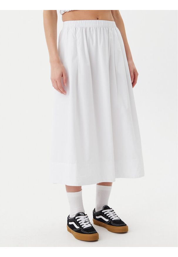 Vans Spódnica midi Francesca VN000M9R Biały Regular Fit. Kolor: biały. Materiał: bawełna