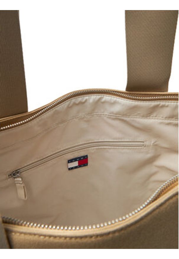 Tommy Jeans Torba Retro Cool Tote AM0AM13278 Beżowy. Kolor: beżowy. Materiał: materiał