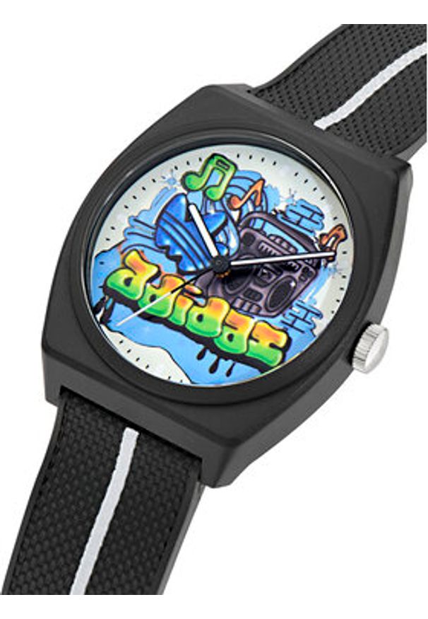 Adidas - adidas Zegarek Project Two AOST25041 Czarny. Kolor: czarny
