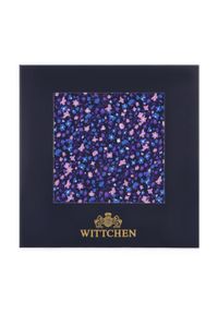 Wittchen - Poszetka jedwabna we wzory granatowo-fioletowa. Kolor: niebieski, fioletowy, wielokolorowy. Materiał: jedwab #4
