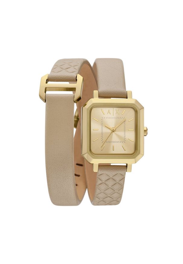 Zegarek Armani Exchange. Kolor: beżowy