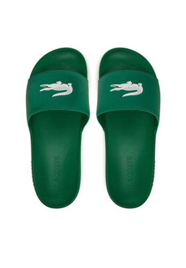 Lacoste Klapki Serve Sliders 7-49CMA0041 Zielony. Kolor: zielony. Materiał: skóra