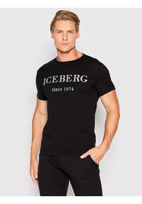 Iceberg T-Shirt 22II1P0F0146301 Czarny Regular Fit. Kolor: czarny. Materiał: bawełna #1