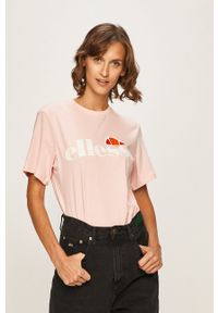 Ellesse - T-shirt SGS03237-White. Okazja: na co dzień. Kolor: różowy. Wzór: nadruk. Styl: casual #1