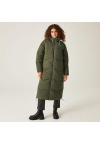 Milhaud CLR Regatta damski turystyczny płaszcz ocieplny długi. Kolor: zielony. Długość: długie. Sport: turystyka piesza #1