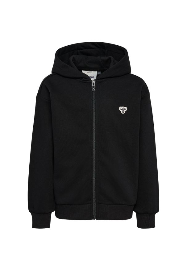 Dziecięca bluza z kapturem zapinana na zamek Hummel Bee Loose. Typ kołnierza: kaptur. Kolor: czarny