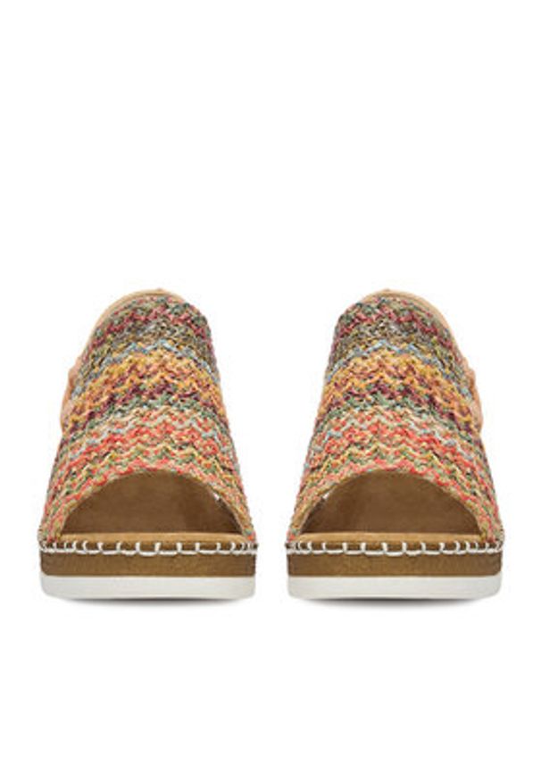 Rieker Sandały CEO-V1241-90 Kolorowy. Materiał: materiał. Wzór: kolorowy