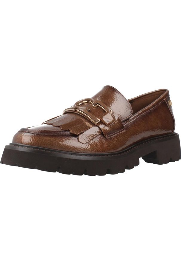 Carmela - Kapcie CARMELA 162698C Brązowy. Okazja: na co dzień. Kolor: brązowy. Materiał: skóra