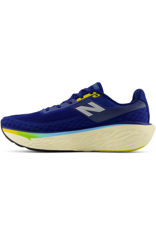 Buty męskie New Balance Fresh Foam 1080 v14 M1080N14 – niebieskie. Okazja: na co dzień. Kolor: niebieski. Materiał: żakard, guma. Szerokość cholewki: normalna. Sport: bieganie, fitness