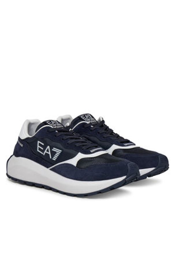 EA7 Emporio Armani Sneakersy X8X186 XK401 U473 Granatowy. Kolor: niebieski. Materiał: materiał