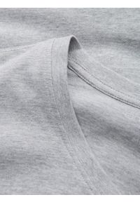 Ombre Clothing - Męski longsleeve bez nadruku z dekoltem w serek - szary melanż V7. Okazja: na co dzień. Typ kołnierza: dekolt w serek. Kolor: szary. Materiał: materiał, bawełna. Długość rękawa: długi rękaw. Długość: długie. Wzór: melanż. Styl: klasyczny, casual, elegancki #6
