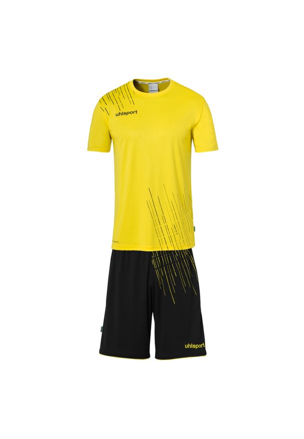 UHLSPORT - Zestaw koszulka i spodenki Uhlsport Score 26. Kolor: wielokolorowy, żółty, czarny. Materiał: dresówka. Sport: piłka nożna