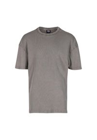 T-shirt prążkowany Urban Classics. Kolor: szary. Materiał: prążkowany #1