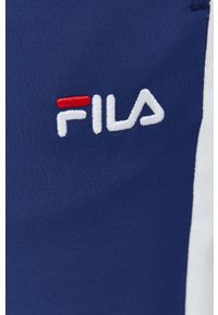 Fila spodnie dresowe męskie kolor granatowy z aplikacją. Kolor: niebieski. Materiał: dresówka. Wzór: aplikacja #4