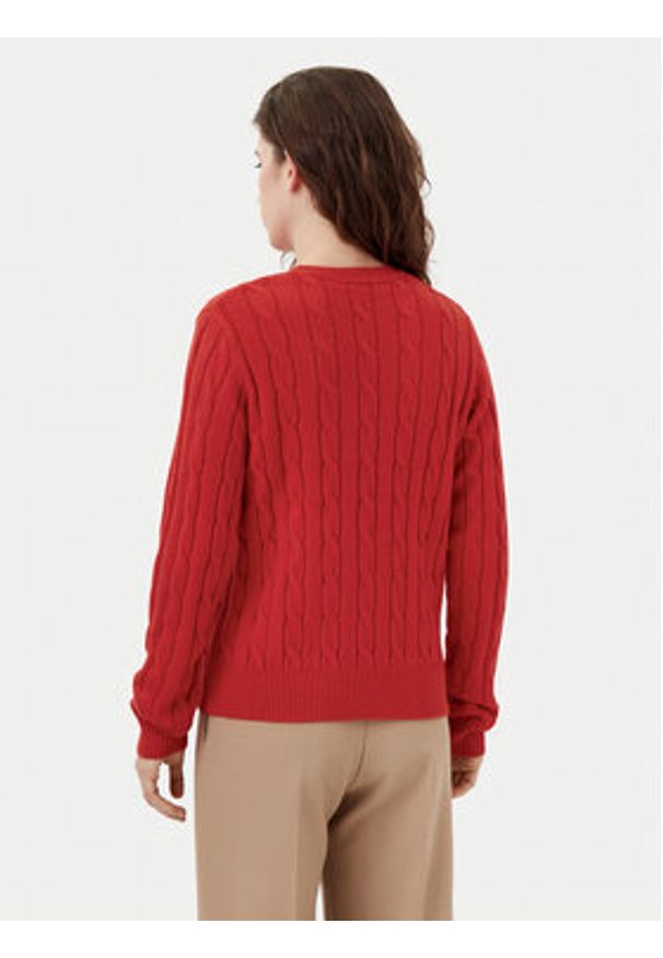 U.S. Polo Assn. Sweter WUP1217 Pomarańczowy Regular Fit. Typ kołnierza: polo. Kolor: pomarańczowy. Materiał: syntetyk