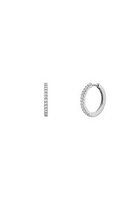 Fossil Kolczyki Er S Pave Hoop JF04802040 Srebrny. Materiał: metalowe. Kolor: srebrny