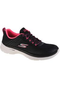 skechers - Buty do chodzenia damskie, Skechers Go Walk 6 - Stunning Glow. Kolor: czarny. Sport: turystyka piesza