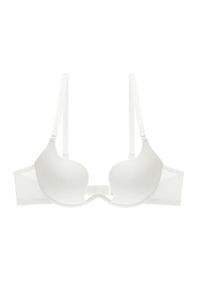 Intica - Biustonosz do dekoltów z dyskretnym wykończeniem i wsparciem Aricijana. Kolor: biały. Materiał: materiał, skóra #1