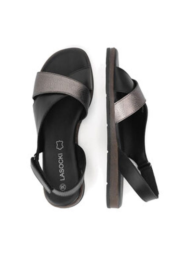 Lasocki Sandały WI16-740A-01 Czarny. Kolor: czarny. Materiał: skóra