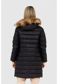 Blauer USA - BLAUER Czarna kurtka puchowa damska z odpinanym futrem jenota, Rozmiar S. Kolor: czarny. Materiał: puch, futro #3