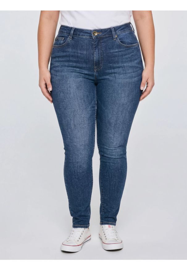 Big-Star - Jeansy damskie skinny granatowe Adela 512. Kolor: niebieski. Sezon: lato