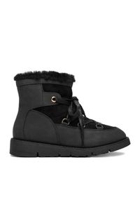 DeeZee Śniegowce 17125-1-BLACK PU Czarny. Kolor: czarny. Materiał: syntetyk, materiał