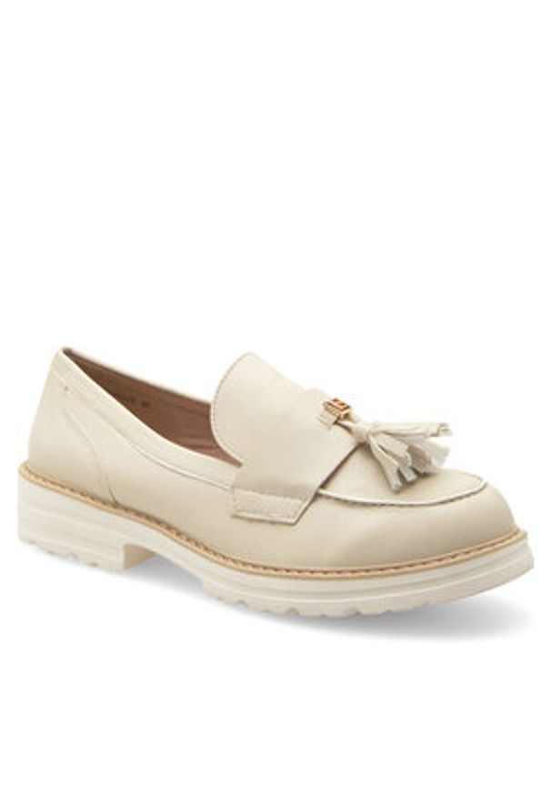Jenny Fairy Loafersy ELGA WYL3647-2 Écru. Materiał: skóra
