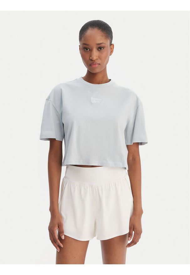 Reebok T-Shirt Klara RK25503CCW Błękitny Relaxed Fit. Kolor: niebieski. Materiał: bawełna