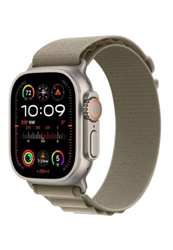 APPLE - Smartwatch Apple Watch Ultra 2 GPS + Cellular 49mm tytan + moro opaska Alpine (M). Rodzaj zegarka: smartwatch. Materiał: materiał. Styl: casual