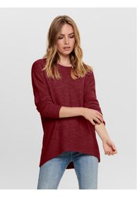 only - ONLY Sweter 15173800 Bordowy Regular Fit. Kolor: czerwony. Materiał: syntetyk