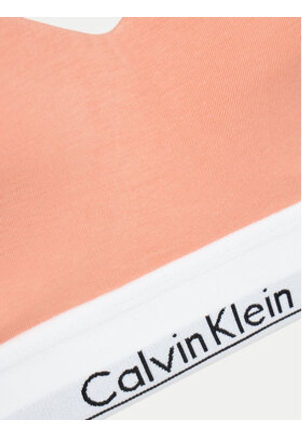 Calvin Klein Underwear Biustonosz bezfiszbinowy 000QF7059E Koralowy. Kolor: pomarańczowy. Materiał: bawełna