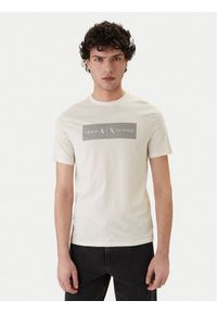 Armani Exchange T-Shirt XM002472 AF10356 U1074 Écru Slim Fit. Kolor: kremowy. Materiał: bawełna #1