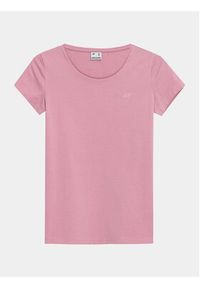 4f - 4F T-Shirt 4FAW23TTSHF0906 Różowy Slim Fit. Kolor: różowy. Materiał: bawełna #3
