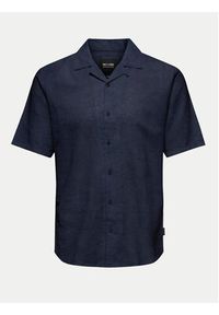 Only & Sons Koszula Caiden 22025116 Granatowy Slim Fit. Kolor: niebieski. Materiał: bawełna #3