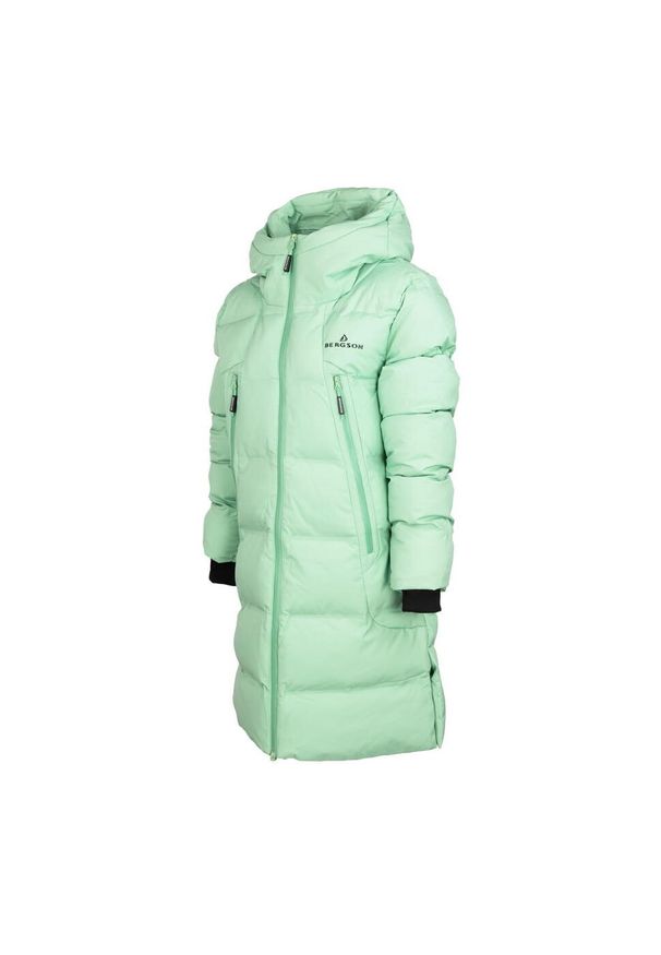Bergson - Kurtka damska płaszcz SNOW LEOPARD Primaloft1. Kolor: żółty, wielokolorowy, zielony. Technologia: Primaloft. Sezon: zima