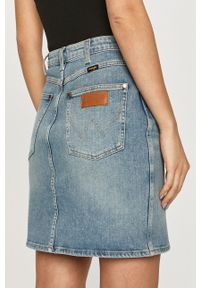 Wrangler - Spódnica jeansowa. Kolor: niebieski. Materiał: jeans #3
