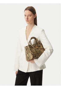TOMMY HILFIGER - Tommy Hilfiger Torebka American Icon Mini Tote Snake AW0AW18818 Brązowy. Kolor: brązowy. Materiał: skórzane #1