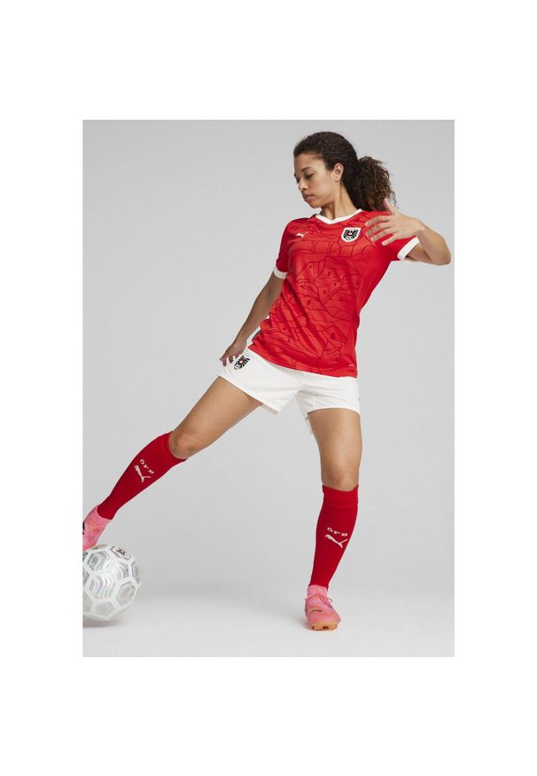 Puma - Damska, domowa koszulka reprezentacji Austrii w piłce nożnej 2024 PUMA. Kolor: czerwony. Sport: piłka nożna