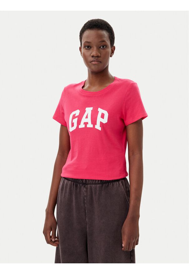 GAP - Gap T-Shirt 729555-08 Różowy Regular Fit. Kolor: różowy. Materiał: bawełna
