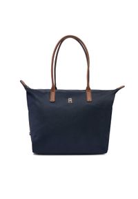 TOMMY HILFIGER - Tommy Hilfiger Torebka Popette Tote AW0AW17711 Granatowy. Kolor: niebieski
