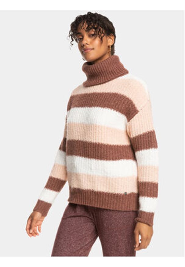 Roxy Sweter Pictures Of Us ERJSW03570 Pomarańczowy Regular Fit. Kolor: pomarańczowy. Materiał: syntetyk